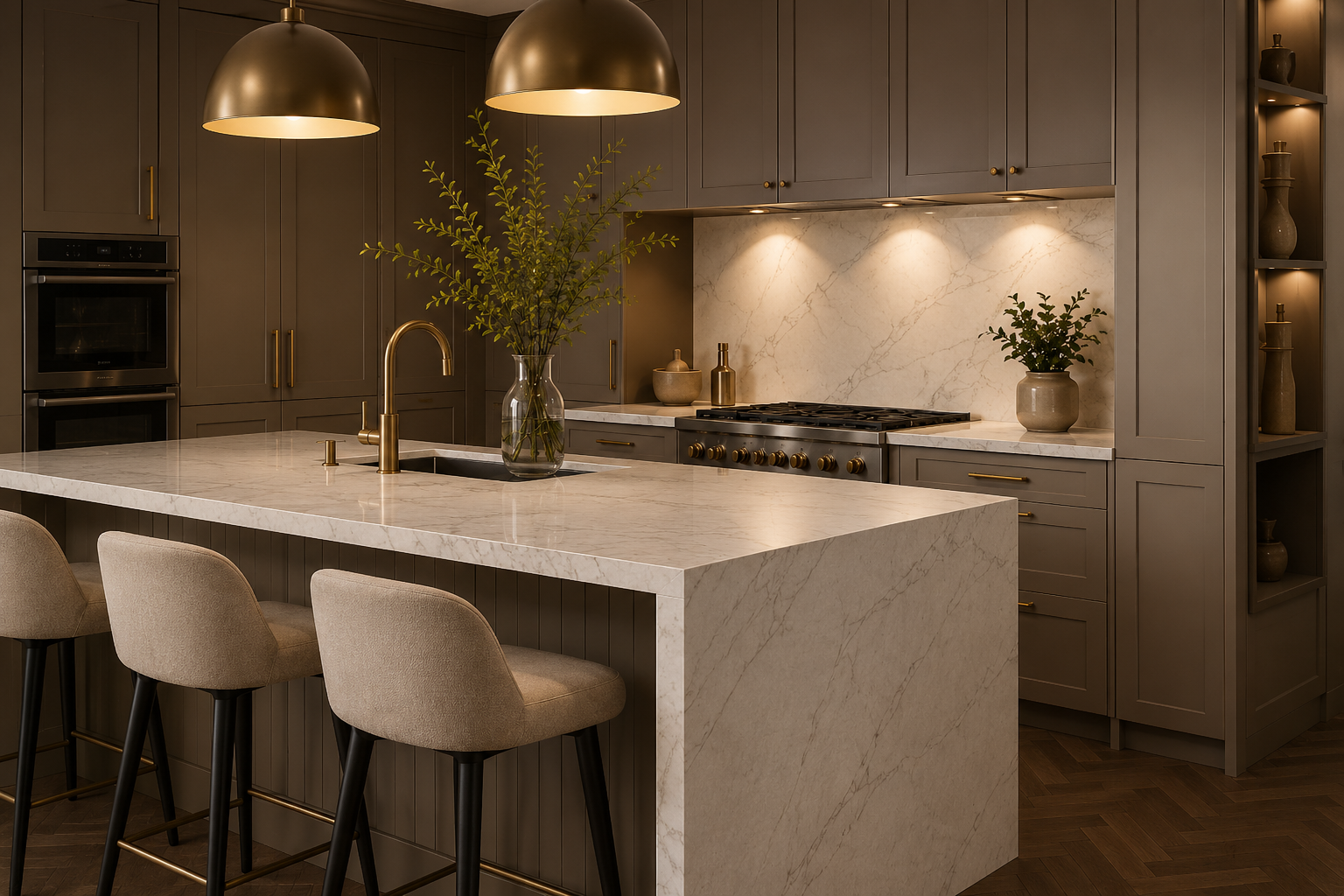 Warm Minimalist Kitchen